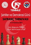 15 Temmuz Demokrasi ve Milli Birlik Günü Satranç Turnuvası