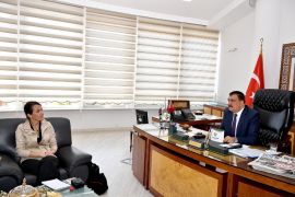 Uluslararası Anıtlar ve Sitler konseyi heyeti Başkan Gürkan’ı ziyaret etti