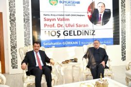 Kamu Araştırmaları Vakfı Başkanı  Saran’dan Başkan Gürkan’a ziyaret